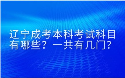辽宁成考本科